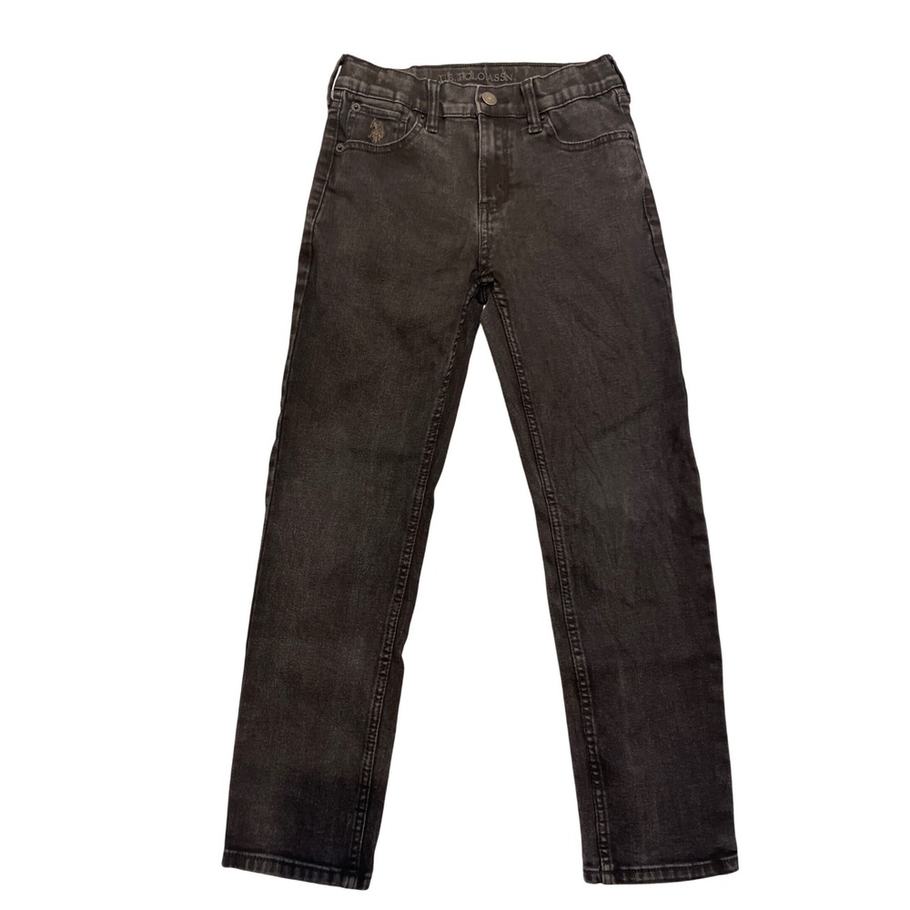 US Polo Assn. Jeans‎ Boys Size 10 Black Wash Denim Adjustable School Casual